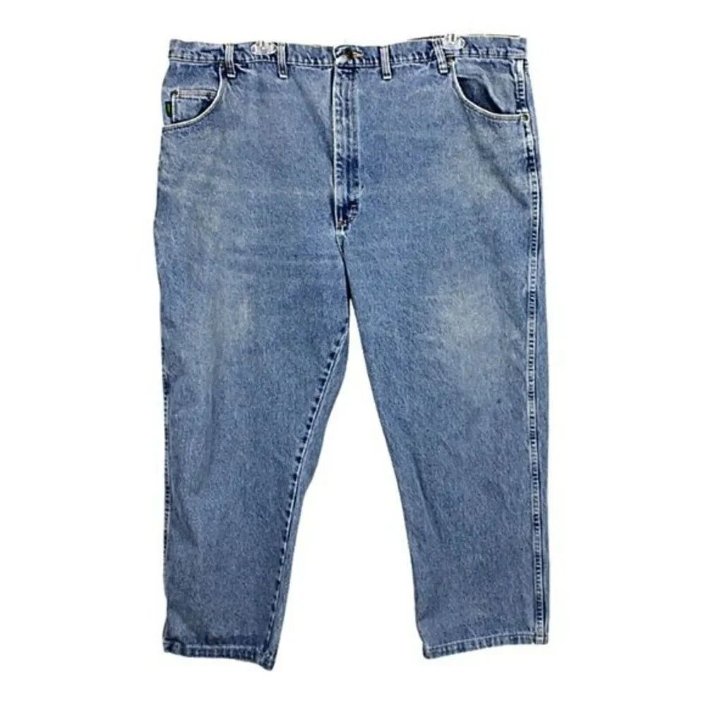 Cabela’s Straight Leg Jeans Relaxed Light Wash 5-Pocket Blue Men’s Size 50 X 28